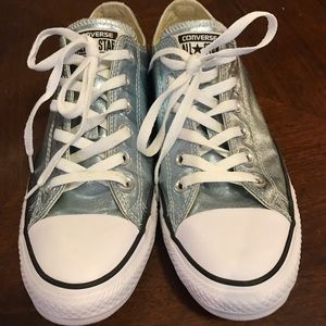 Converse All-Star Metallica Blue Tennis Shoes